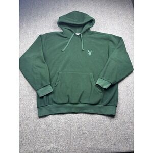 Playboy Hoodie Green Pacsun Fleece Sweatshirt Pullover Bunny Men's Large